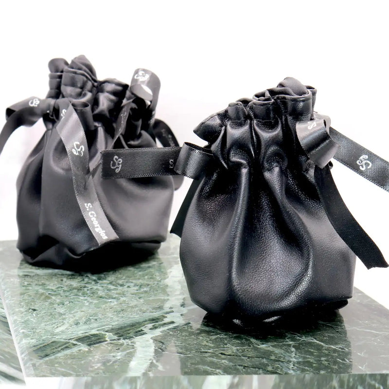 Georgios Collections 18 Karat Yellow Gold Diamond Earrings with Black Rhodium