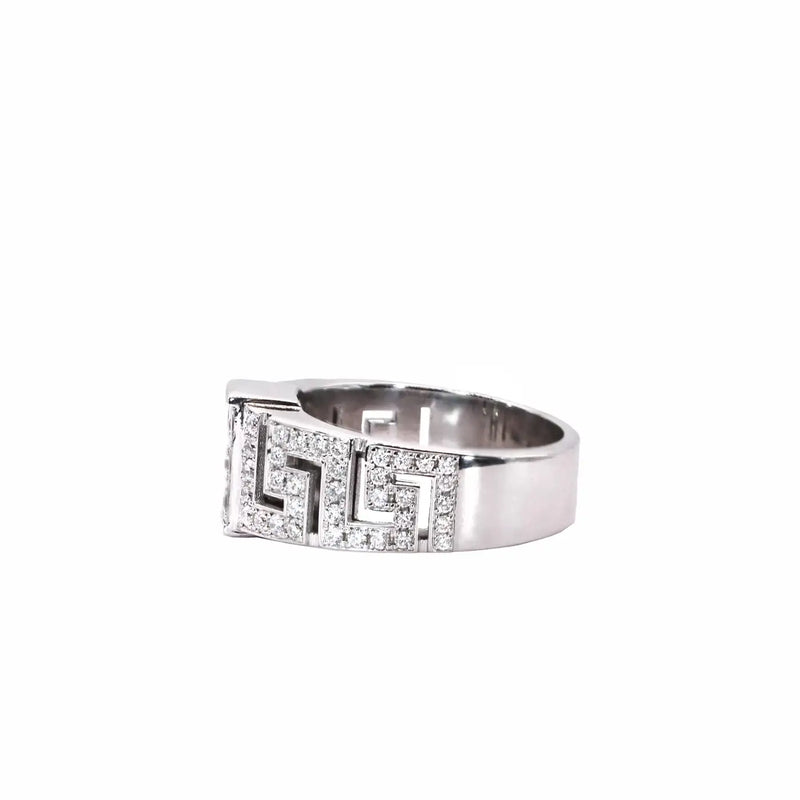 Georgios Collections 18 Karat White Gold Invisible Princess Cut Diamond Ring