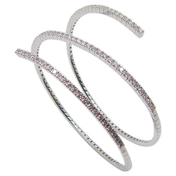 18 Karat White Gold Brilliant Cut Diamond Wrap Bracelet
