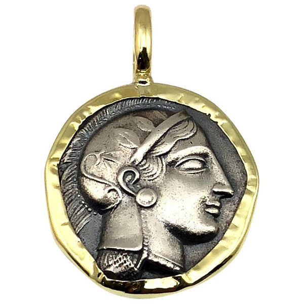 14k Gold Genuine Ancient Greek Coin Necklace (Athena/Owl; 200-133 B.C. –  MILLER MAE DESIGNS