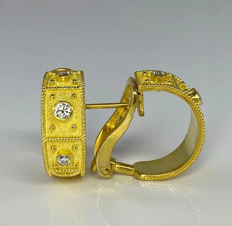 Crown Earrings Gold Earrings for Men Black and Gold Stud Earrings for Women  H... | eBay