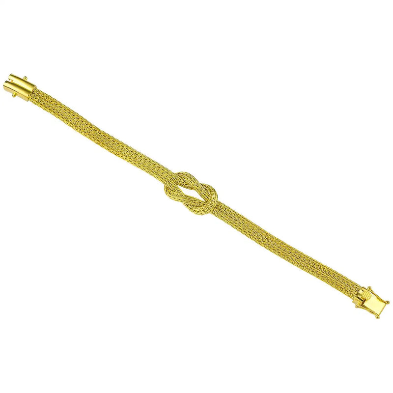 Georgios Collections 18 Karat Yellow Gold Rope Bracelet with Hercules Knot